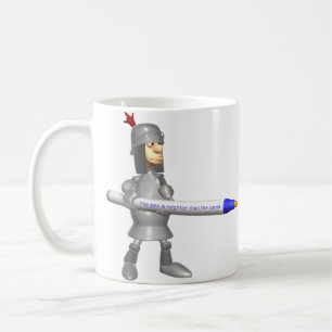 Mug Le stylo est plus puissant que l'épée Chevalier