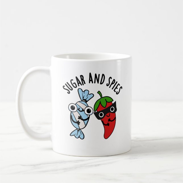 Mug Le sucre et les espions amusant jeu de nourriture (Gauche)