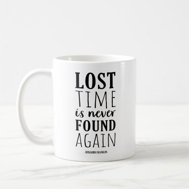 Mug Le temps perdu n'est plus jamais retrouvé | Benjam (Gauche)