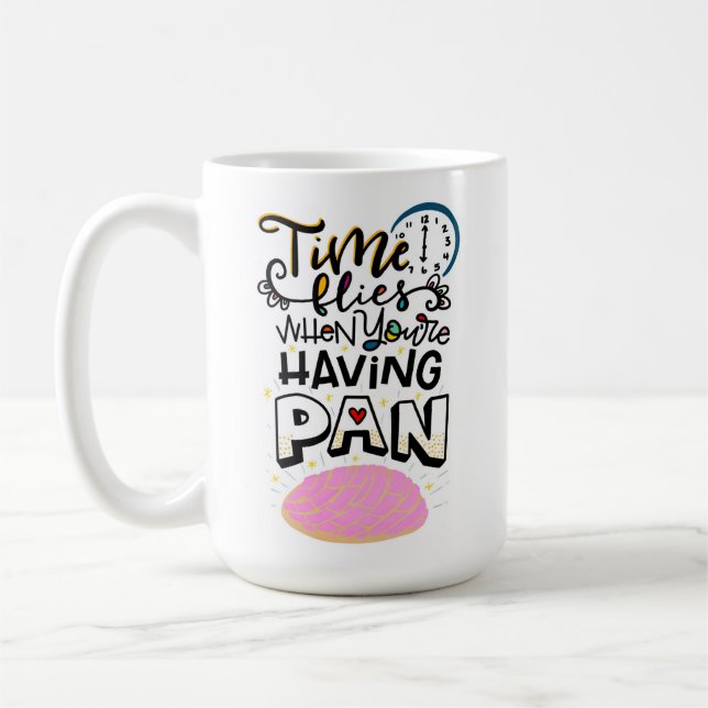 Mug Le temps vole quand tu as la Pan (Gauche)