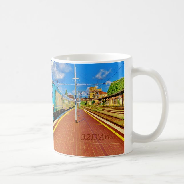 Mug Le train de Florence arrive à la plate-forme de (Droite)