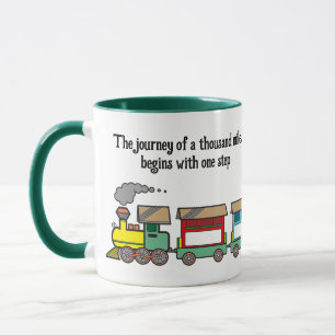 Mug Le trajet de mille milles commence par 1 marche
