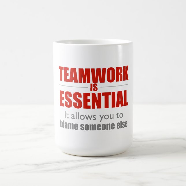 Mug Le travail d'équipe est essentiel (Centre)
