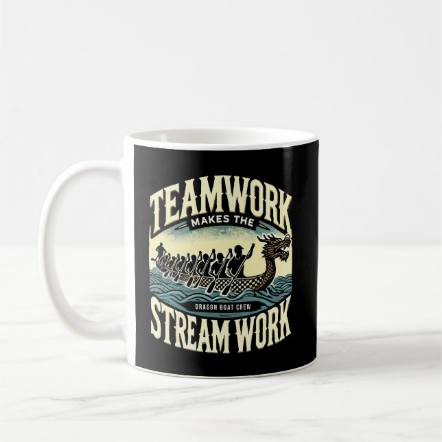 Mug Le travail d'équipe fait le travail de la rivière, (Gauche)