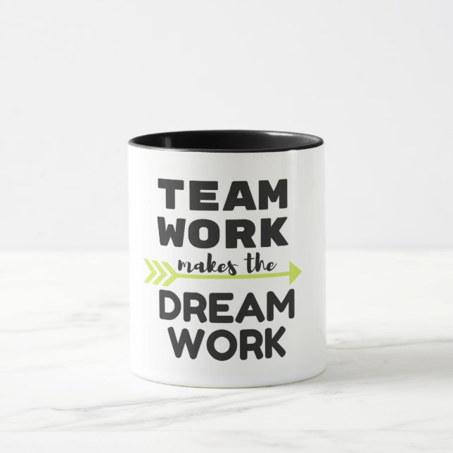 Mug Le travail d'équipe fait le travail rêveur (Centre)