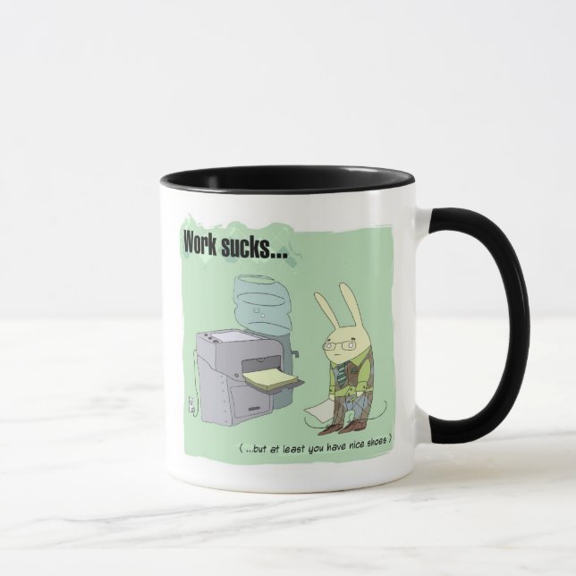 Mug Le travail suce (Droite)