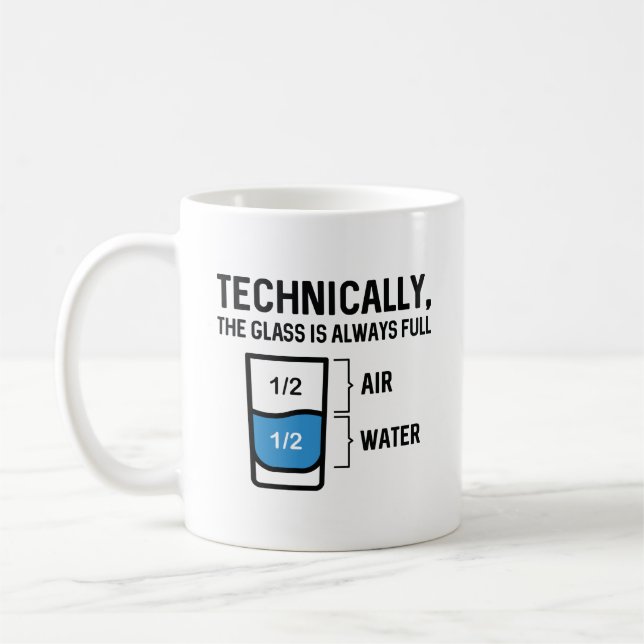 Mug Le Verre Est Toujours Plein (Gauche)