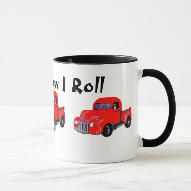 Mug Le vieux camion rouge ceci est comment je roule (Droite)