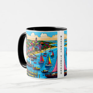 Mug Le vignoble de Martha   Art Abstrait coloré
