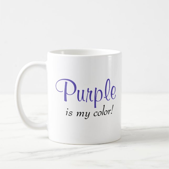Mug Le violet est ma citation de couleur (Gauche)
