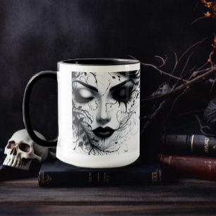 Mug Le visage de la femme gothique