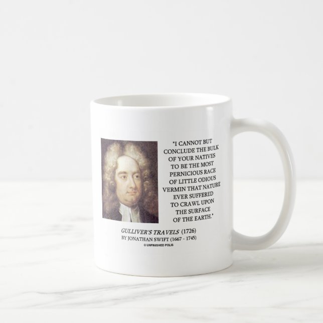 Mug Le volume de Jonathan Swift de la terre odieuse de (Droite)