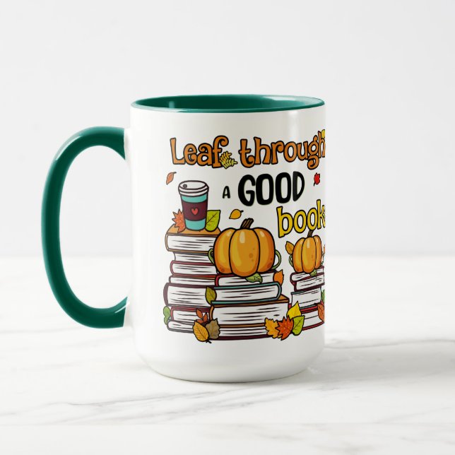 Mug Leaf À Travers Un Bon Livre (Gauche)