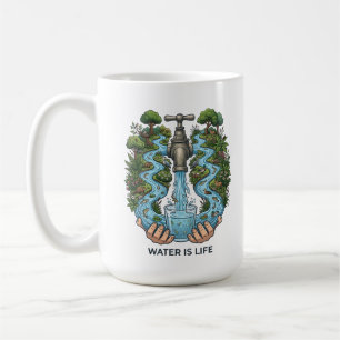 Mug L'eau c'est la vie Art de conservation de l'écos