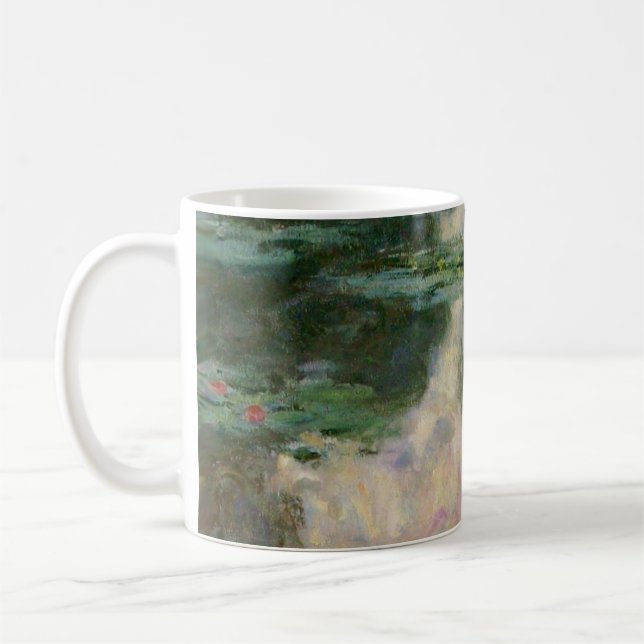 Mug L'EAU MENSONNE EN ÉTANG VERT ROSE par Claude Monet (Gauche)