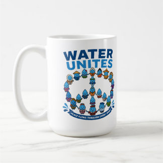Mug L'eau unit : Paix mondiale et environnemental