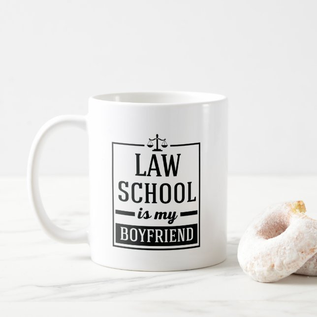 Mug L'école de droit est ma copie drôle d'étudiant en (Avec donut)