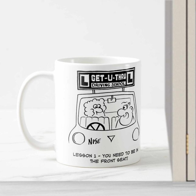 Mug Leçon de conduite - élève dans le mauvais siège (Créateur téléchargé)