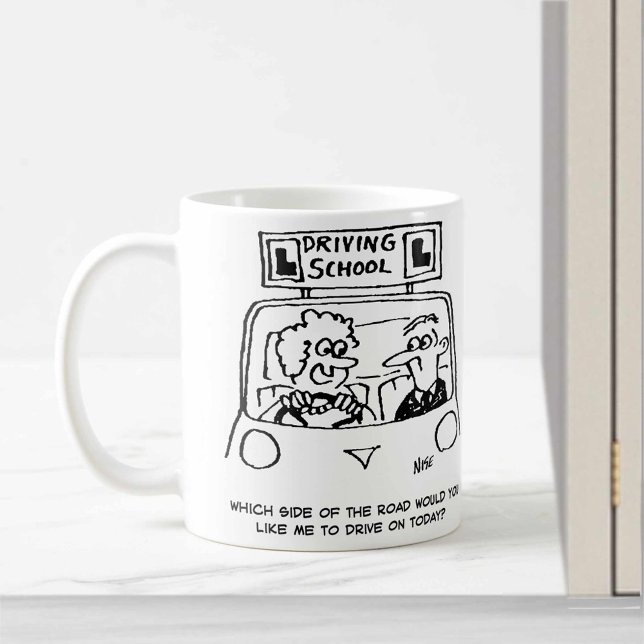 Mug Leçon de conduite - Quel côté de la route? (Créateur téléchargé)
