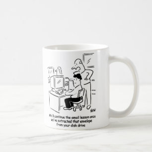 Mug Leçon sur l'ordinateur de messagerie pour adultes