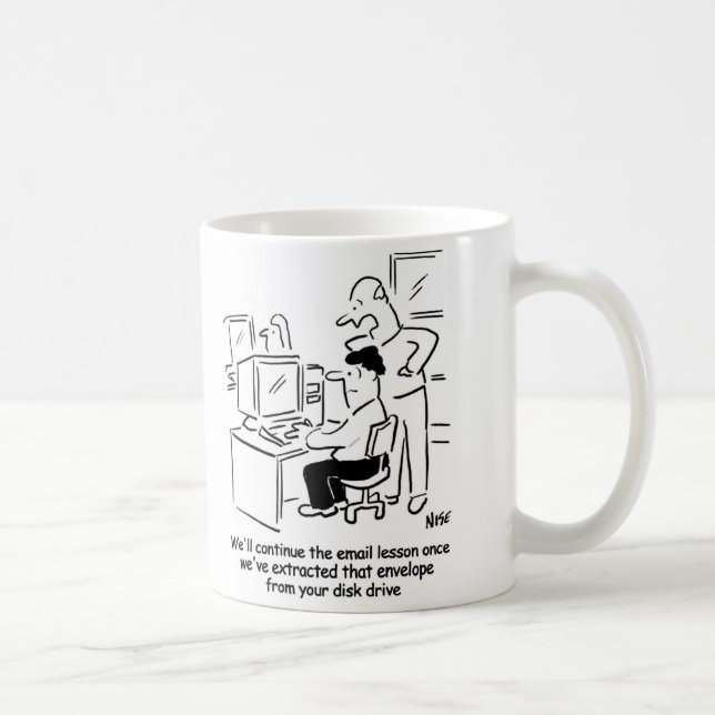 Mug Leçon sur l'ordinateur de messagerie pour adultes (Droite)