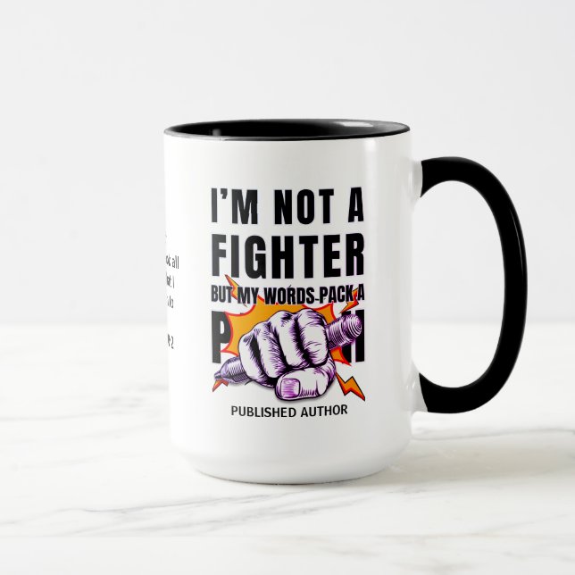 Mug L'ÉCRIVAIN NaNoWriMo N'EST PAS UN AUTEUR DE COMBAT (Droite)