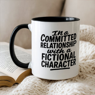 Mug Lecteur de livre de fiction amusant dans une relat