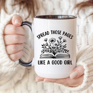 Mug Lecteur de Smut, ÉCARTEZ CES PAGES COMME UNE BONNE