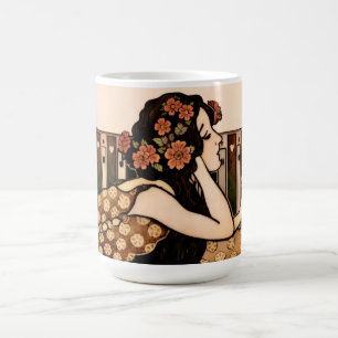 Mug Lecteur vintage Art Nouveau