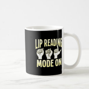 Mug Lecture Asl Gesture Main Sourde Perte d'ouïe Adjud