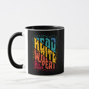 Mug Lecture colorée Répéter l'écriture