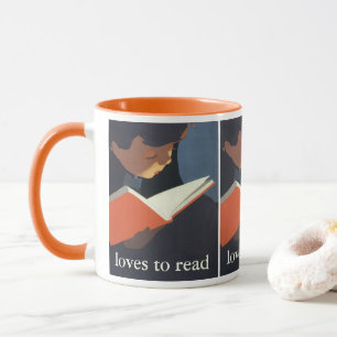 Mug Lecture vintage d'un livre à partir de la biblioth