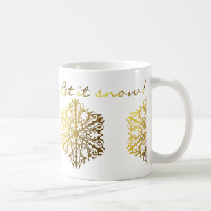 Mug L'effet et le blanc d'or l'ont laissé neiger tass