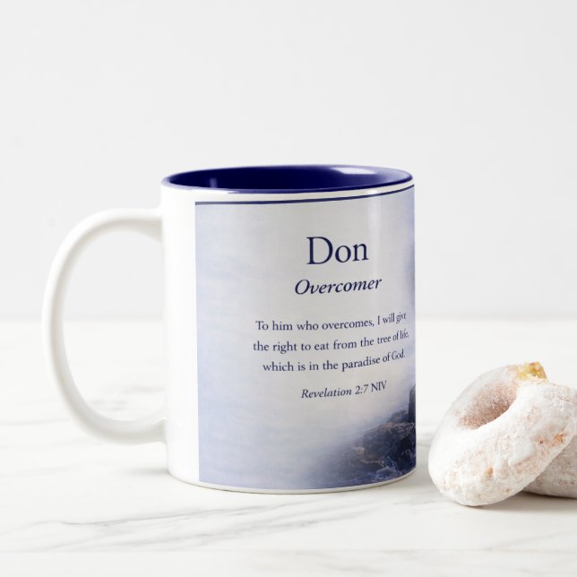 Mug, left-handed, Don Two-Tone Coffee Mug (With Donut)
