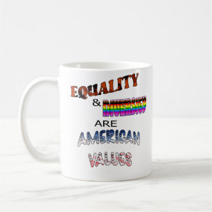 Mug L'égalité et la diversité sont des valeurs américa