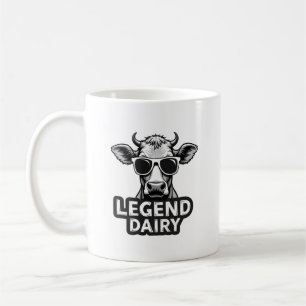 Mug Légendaire T-shirt graphique drôle de fermier lait