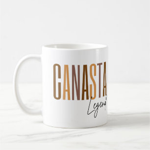 Mug Légende de Canasta en lettres brunes