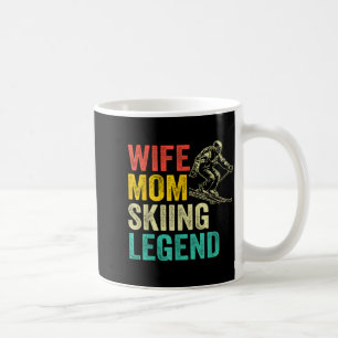 Mug Légende de ski de mère femme maman drôle vintage f