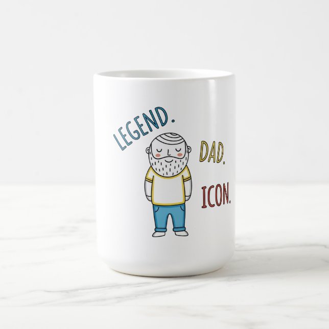 Mug Légende. Papa. Icon. Fête des pères (Centre)