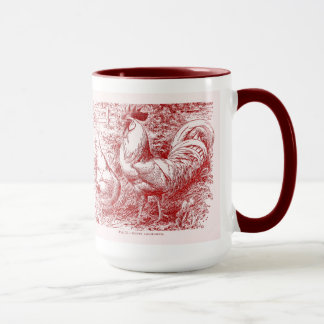Mug Leghorn blanche en rouge