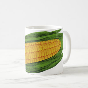Mug Légumes alimentaires vintage ; maïs jaune sur l'ép