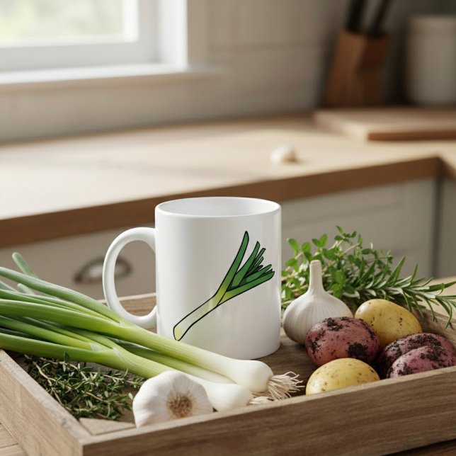 Mug Légumes de poireau (Créateur téléchargé)