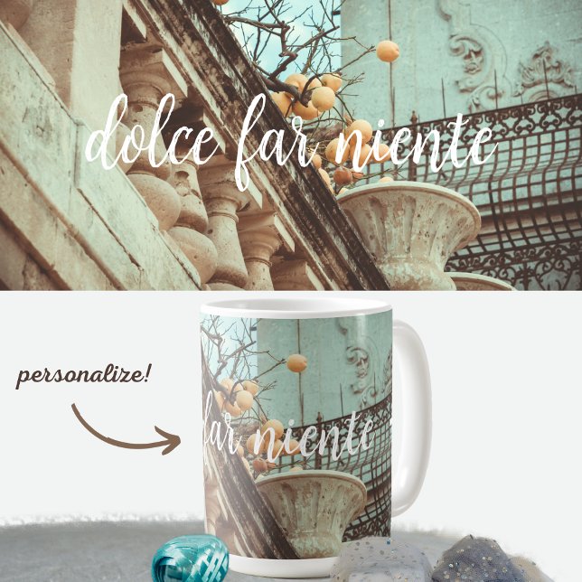 Mug Lemon Tree et bâtiments anciens (Créateur téléchargé)