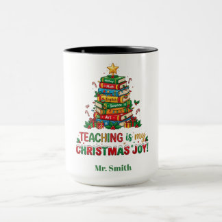 Mug L'enseignement personnalisé est ma joie de Noël