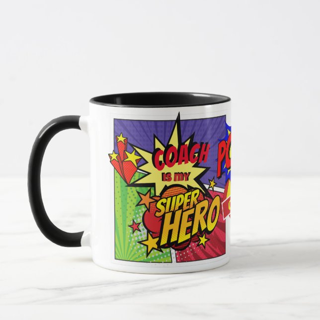 Mug L'entraîneur est mon SUPERHERO personnalisable COM (Gauche)