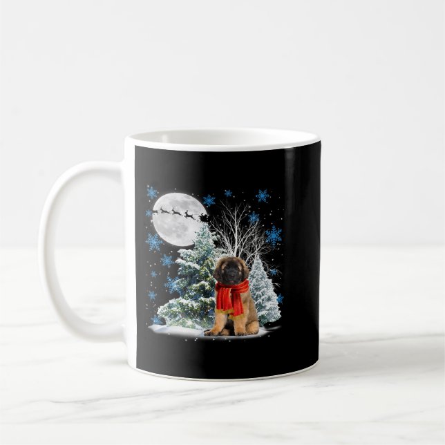 Mug Léonberger sous le feu de la Lune Pyjama de Noël 1 (Gauche)