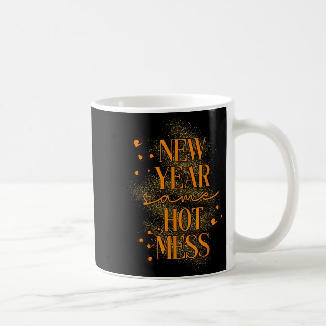 Mug Leopard New Year Same Hot Mess New Year's Eve Reso (Droite)