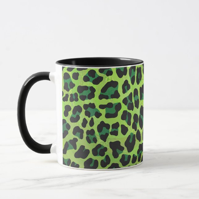 Mug Léopard noir et vert (Gauche)