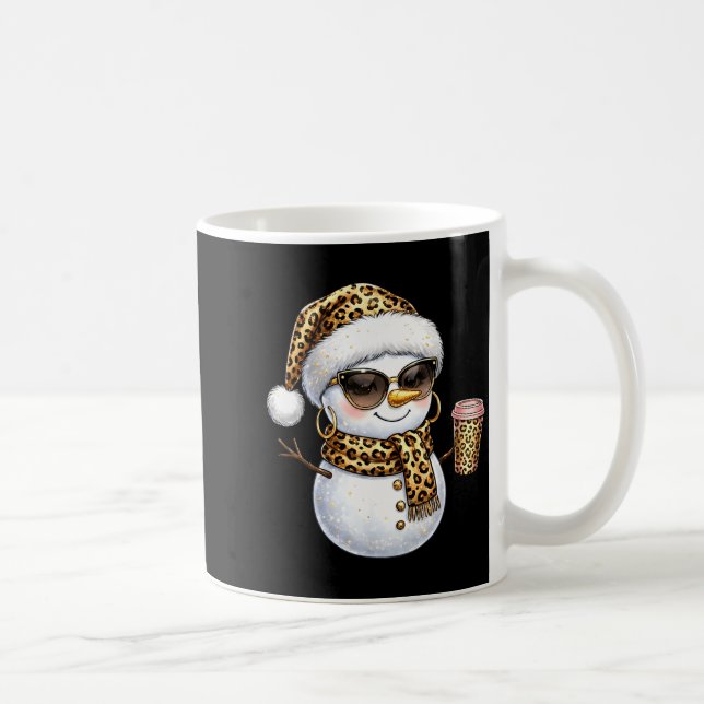 Mug Leopard Snowman With Sungles Funny Christmas Women (Droite)