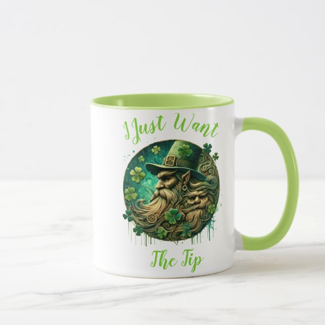 Mug Leprechaun Malicieux Savourer Une pinte (Droite)